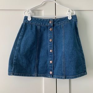 Brandy Melville button down jean skirt